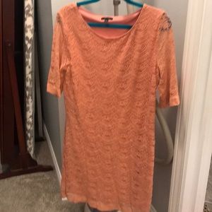 Peach lace Apt 9 dress